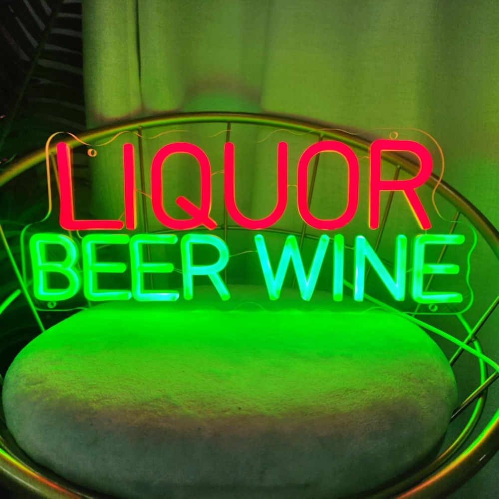 Wine In Beer Store - 주류 맥주 와인 LED 네온사인 벽