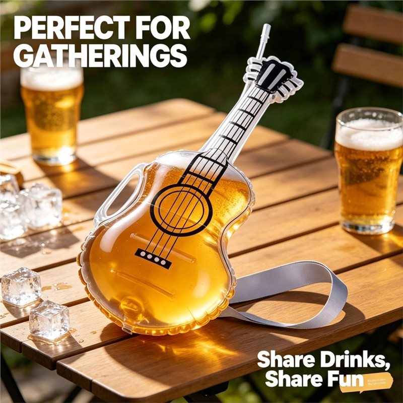 ABXD 투명 풀용 기타 모양 맥주/음료 디스펜서, 빨 - Beer And Wine Festival 리뷰 및 가격